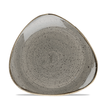 Peppercorn Grey Triangle Plate 20.3cm